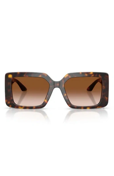 Versace 55mm Square Sunglasses In Brown