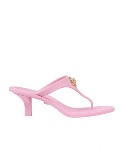 VERSACE VERSACE HEELED THONG SANDALS