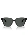 Versace Geometric Frame Sunglasses In Black