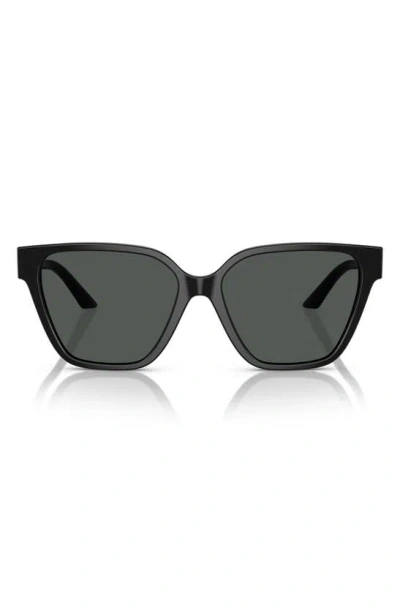 Versace Geometric Frame Sunglasses In Black