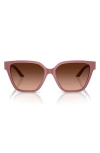 Versace 56mm Gradient Butterfly Sunglasses In Pink/brown Gradient