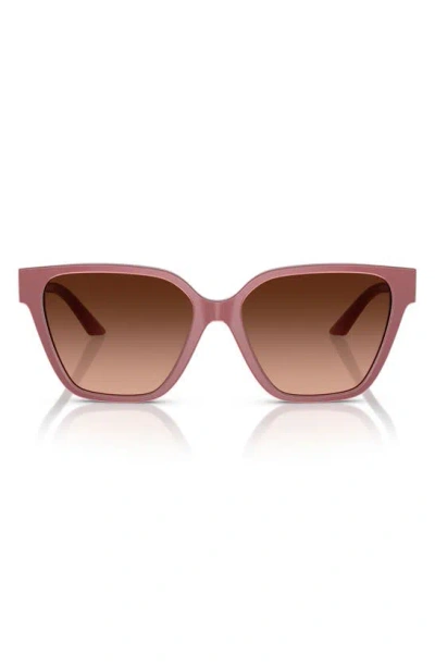 Versace 56mm Gradient Butterfly Sunglasses In Pink/brown Gradient