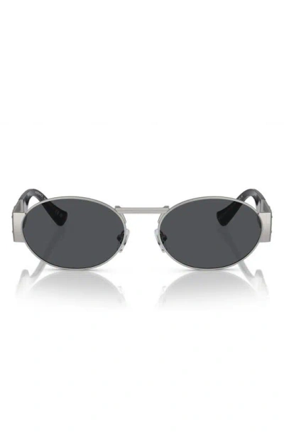 Versace Ve 2264 151387 Oval Sunglasses In Grey