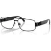 Versace 56mm Rectangle Optical Glasses In Black