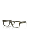 Versace 54mm Rectangle Optical Glasses In Gray