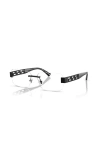 Versace 56mm Rectangle Optical Glasses In Metallic