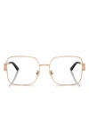 Versace 56mm Square Optical Glasses In Rose Gold