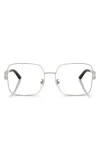 Versace 56mm Square Optical Glasses In Silver