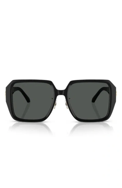 Versace 56mm Square Sunglasses In Blue