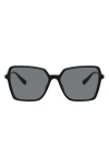 Versace 57mm Gradient Square Sunglasses In Black