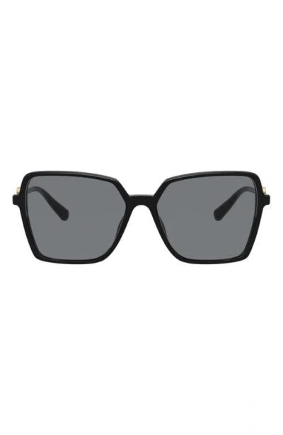 Versace 57mm Gradient Square Sunglasses In Black