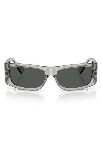 Versace 57mm Pillow Sunglasses In Grigio Transparent