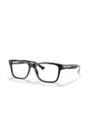 Versace 57mm Rectangle Optical Glasses In Black
