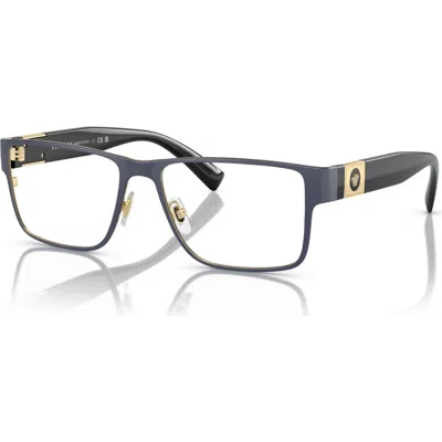 Versace 57mm Rectangle Optical Glasses In Black