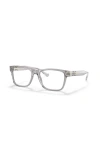 Versace 57mm Rectangle Optical Glasses In Metallic