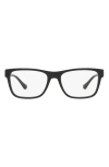 Versace 57mm Rectangular Optical Glasses In Black