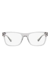 Versace 57mm Rectangular Optical Glasses In Transparent Grey