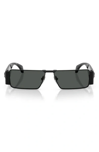 VERSACE VERSACE 57MM RECTANGULAR SUNGLASSES