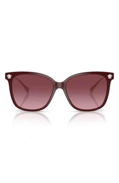Versace 57mm Square Sunglasses In Burgundy