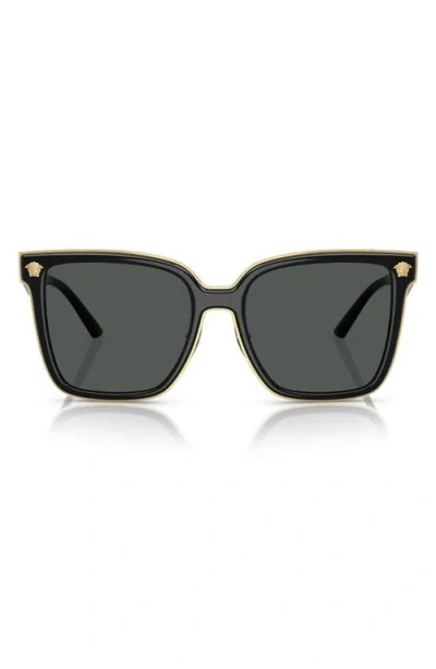 Versace 58mm Butterfly Sunglasses In Black