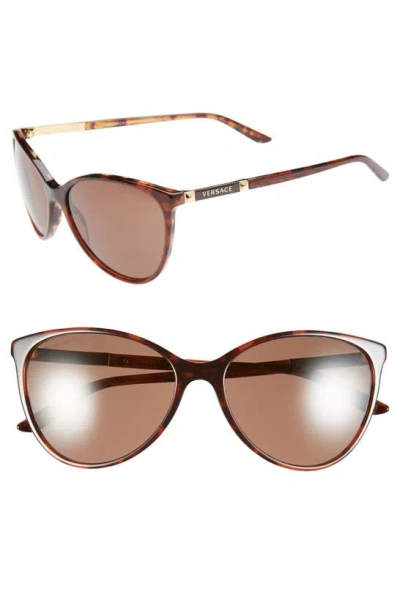 Versace Women's 58mm Cat Eye Sunglasses In Brown