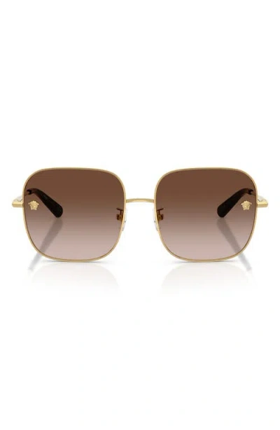 Versace 59mm Gradient Square Sunglasses In Brown
