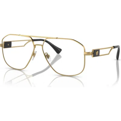 Versace 59mm Pilot Optical Glasses In Animal Print