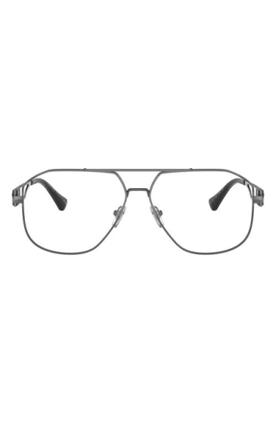Versace 59mm Pilot Optical Glasses In Metallic