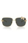 Versace Ve2282 Square Metal Sunglasses In Gold
