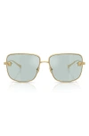 Versace Ve2282 Square Metal Sunglasses In Gold/aqua