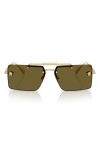 Versace 60mm Gradient Rectangular Sunglasses In Brown