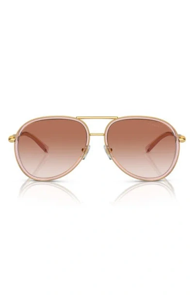 Versace 60mm Pilot Sunglasses In Pink Grad