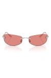 Versace 60mm Rectangular Sunglasses