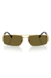 Versace 60mm Rectangular Sunglasses In Gold