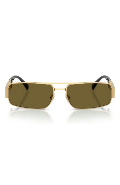 VERSACE VERSACE 60MM RECTANGULAR SUNGLASSES
