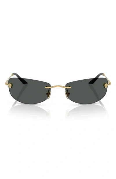VERSACE VERSACE 60MM RECTANGULAR SUNGLASSES
