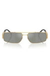 Versace 60mm Rectangular Sunglasses In Green Gold