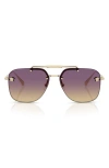 Versace 60mm Square Sunglasses In Purple
