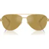 Versace 61mm Pilot Sunglasses In 10027i61 Gold