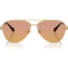 Versace 61mm Pilot Sunglasses In 1002el61 Gold
