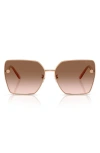 Versace 63mm Oversize Gradient Square Sunglasses In Rose Gold