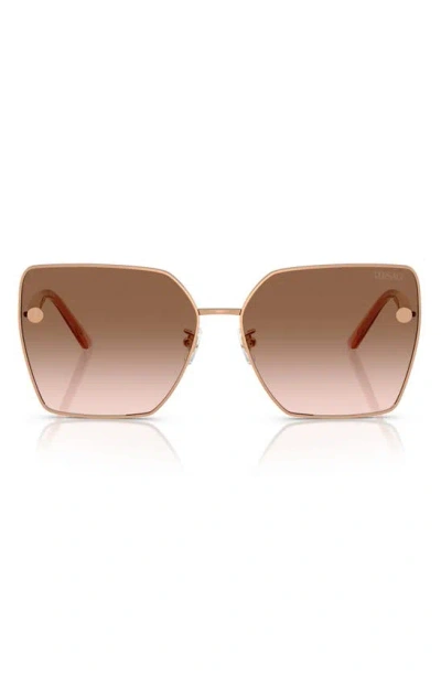 Versace 63mm Oversize Gradient Square Sunglasses In Pink