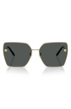 Versace Oversize Square Frame Sunglasses In Pale Gold