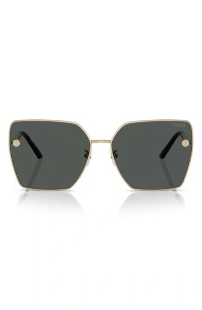 VERSACE VERSACE 63MM OVERSIZE SQUARE SUNGLASSES