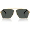 Versace Rectangular Frame Sunglasses In Gold
