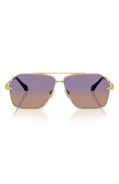 Versace 63mm Pilot Sunglasses In Multi