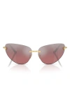 Versace 64mm Oversize Rimless Gradient Cat Eye Sunglasses