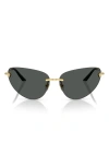 Versace 64mm Oversize Rimless Gradient Cat Eye Sunglasses In Multi