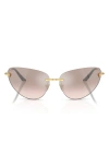 Versace 64mm Oversize Rimless Gradient Cat Eye Sunglasses In Multi