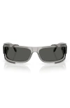 Versace 67mm Rectangular Sunglasses In Grey
